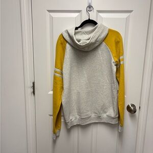 Jerzees Yellow and Gray Women's Hoodie